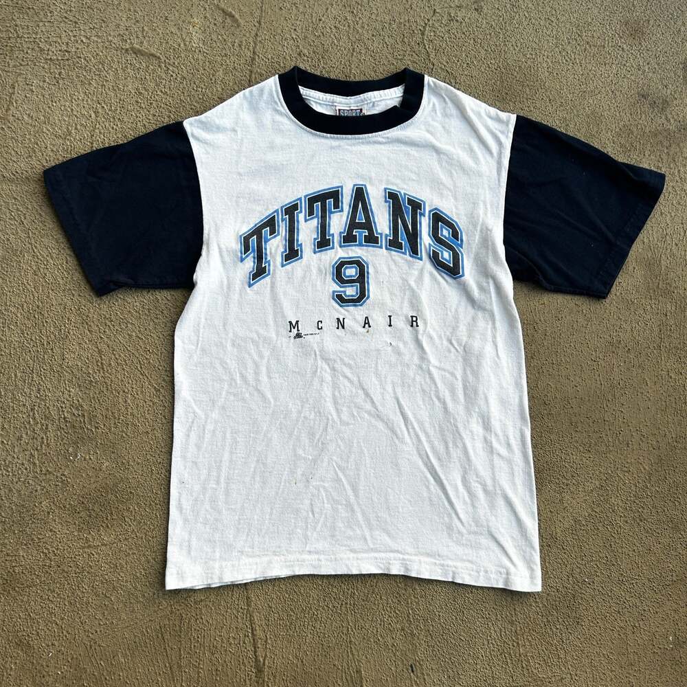 Vintage 1999 Tennessee Titans Steve McNair NFL Raglan T-Shirt